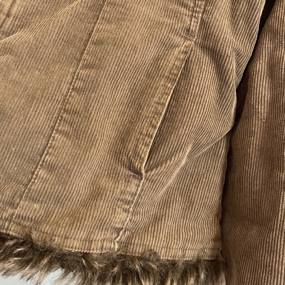 Corduroy Jacket with Fur Trim - Picture 4 of 6